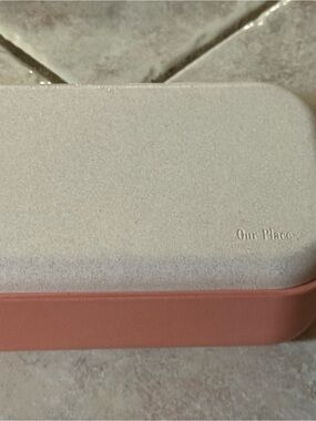 Our Place Cream and Terracotta Rectangular Serving Container